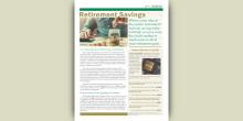 Retirement savings infosheet